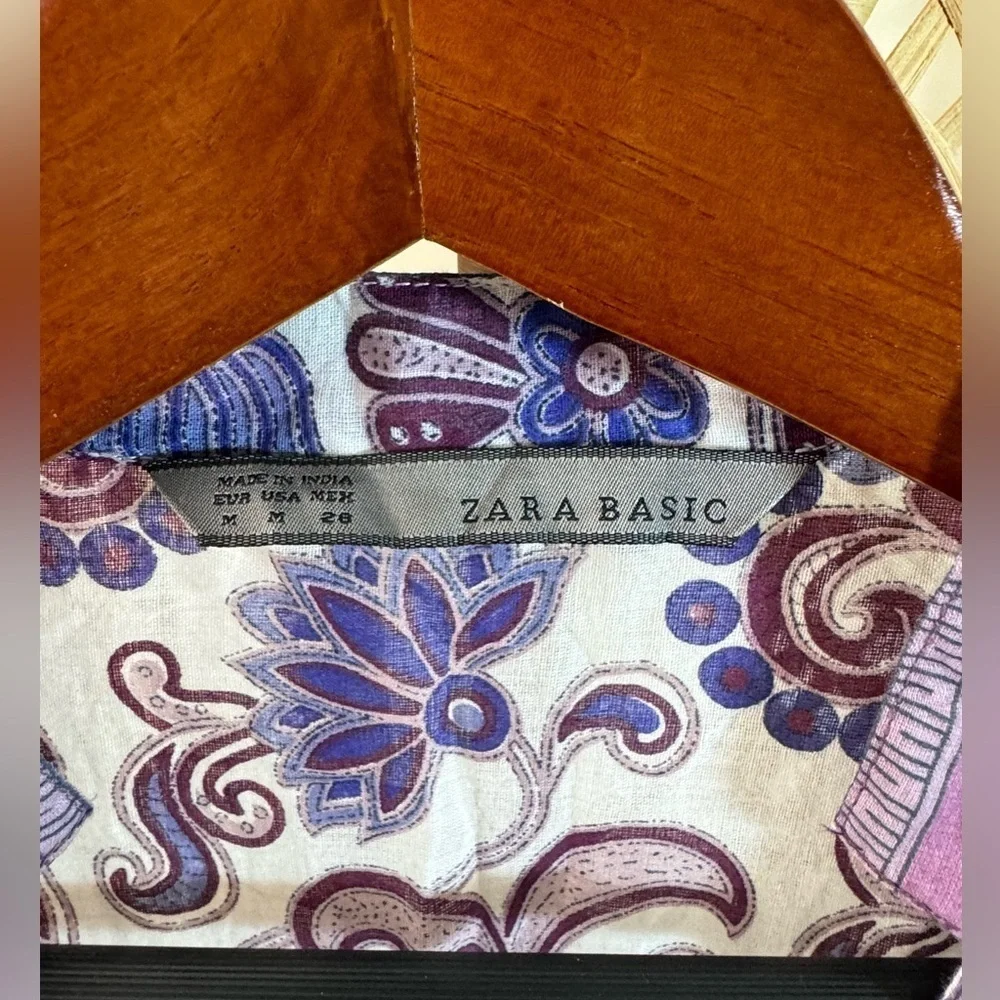 Zara Purple Cotton Tunic - Picture 5 of 11